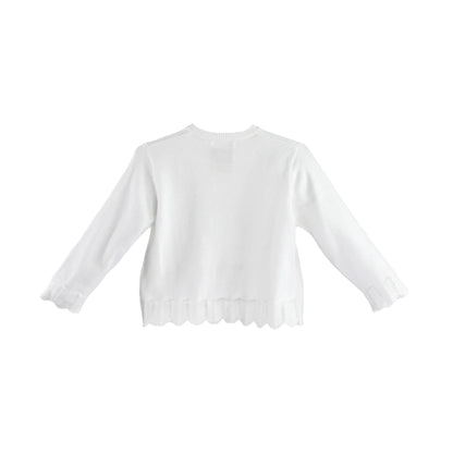 Petit Ami & Zubels - Pointelle Edge Bolero Sweater