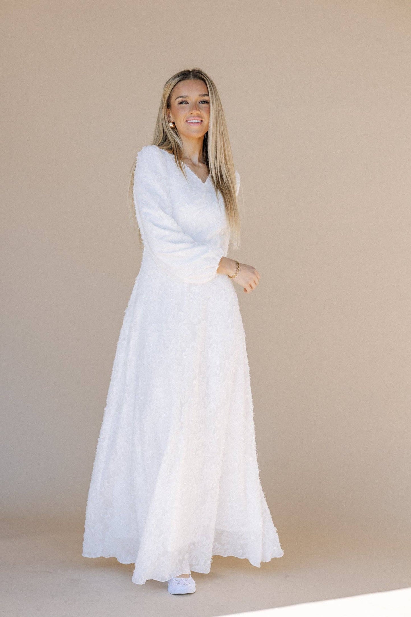 Eris White Temple Dress / Simple Wedding Dress