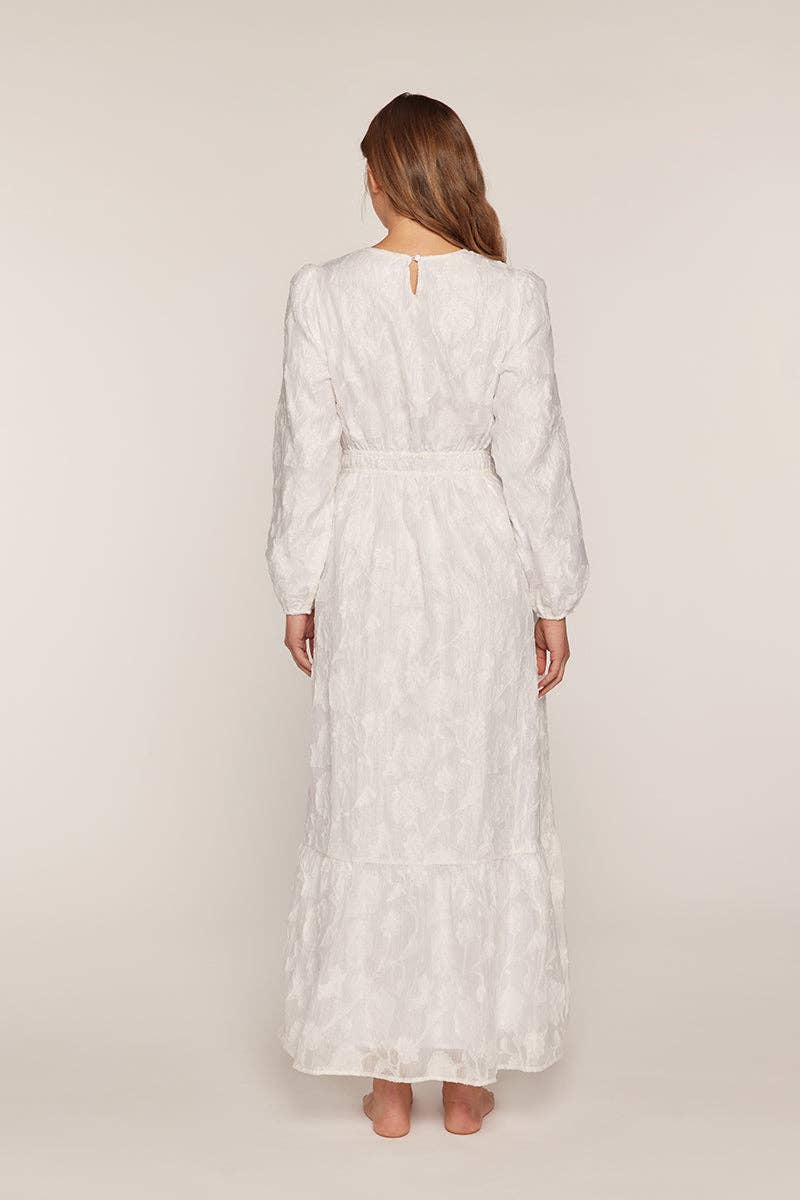Tea n Rose - Texture White Maxi Dress