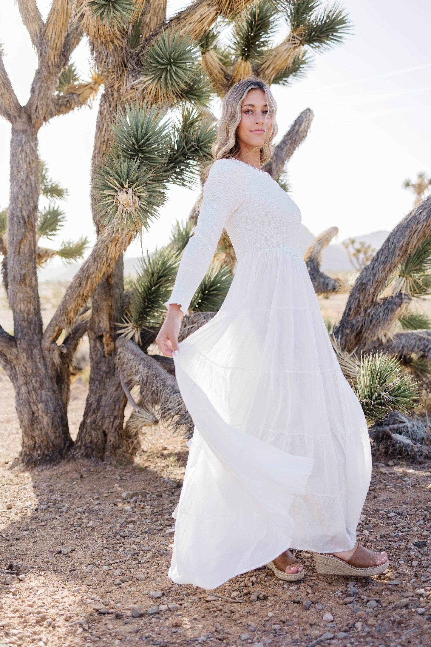 Jessie White Temple Dress / Simple Wedding Dress