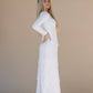 Brielle White Temple Dress / Simple Wedding Dress