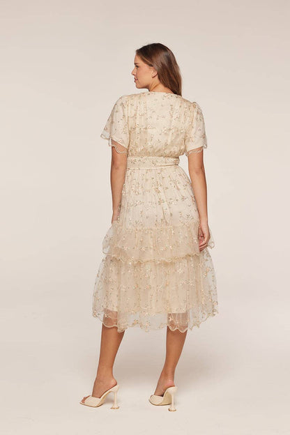 Tea n Rose - Mesh Embroidery Dress