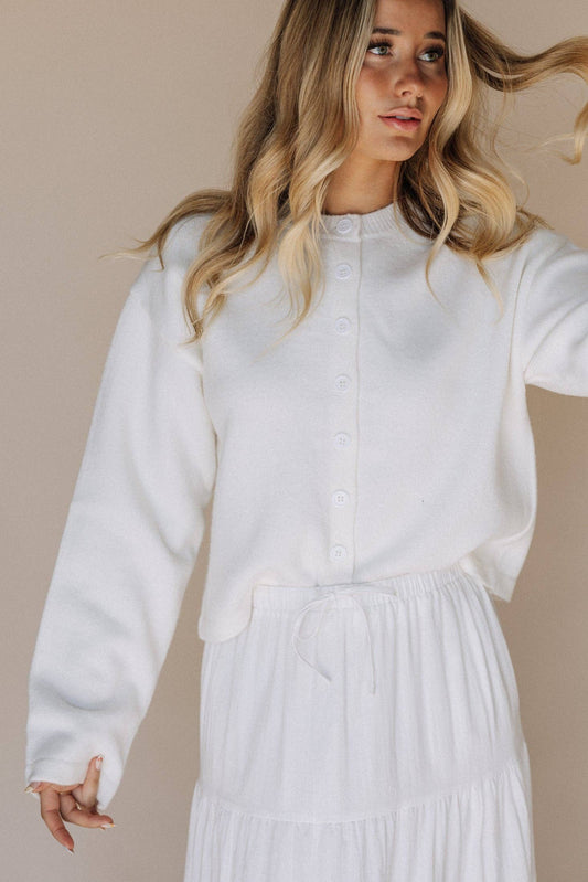 Marilee White Temple Sweater in Ivory