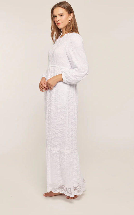 Georgia Zip-Up Lace Temple Dress / Simple Wedding Dress - REGULAR SIZING