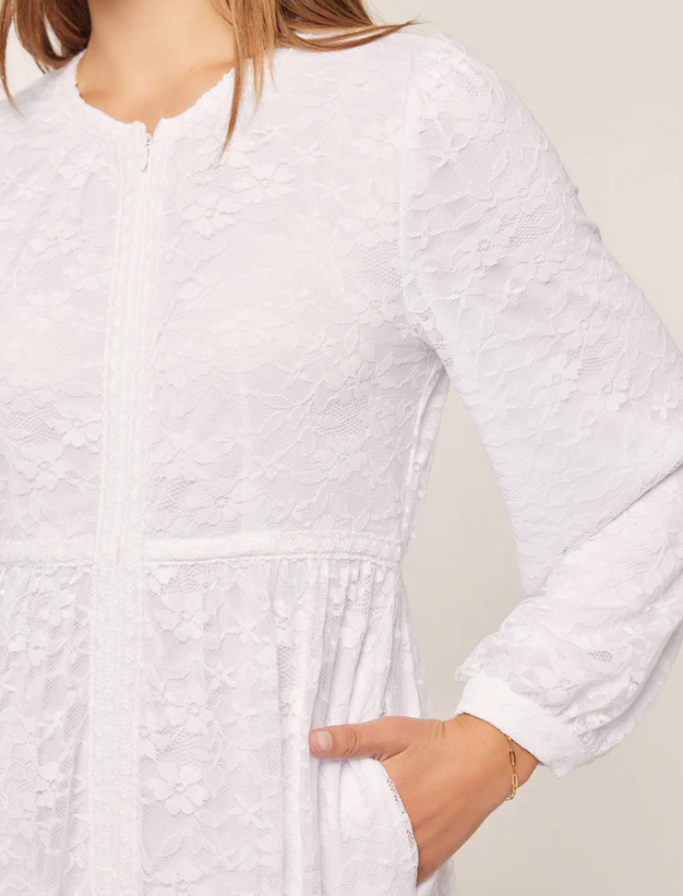 Georgia Zip-Up Lace Temple Dress / Simple Wedding Dress - PLUS SIZE