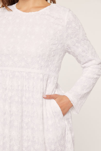 Nikki White Temple Dress / Simple Wedding Dress