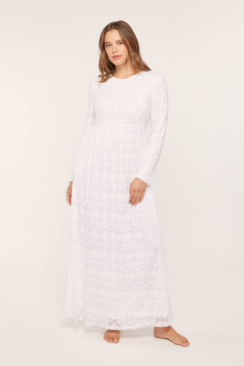 Nikki White Temple Dress / Simple Wedding Dress