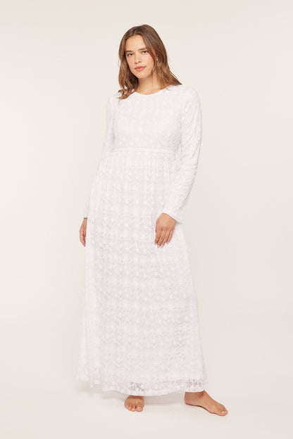 Nikki White Temple Dress / Simple Wedding Dress