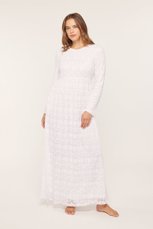 Nikki White Temple Dress / Simple Wedding Dress