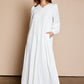 Mallory White Temple Dress/ Simple Wedding Dress