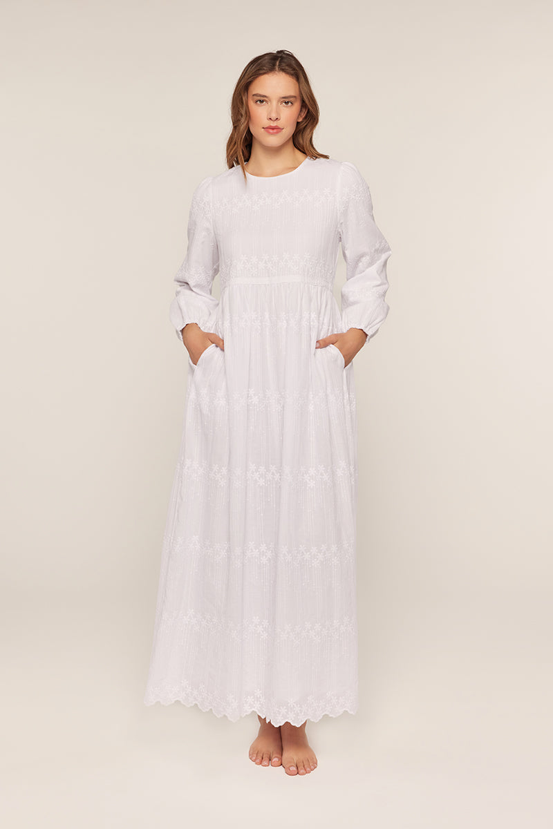 Allie White Temple Dress / Simple Wedding Dress