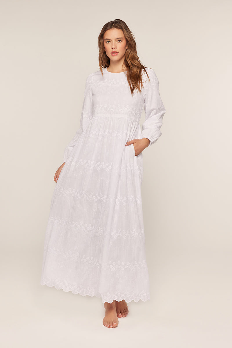 Allie White Temple Dress / Simple Wedding Dress