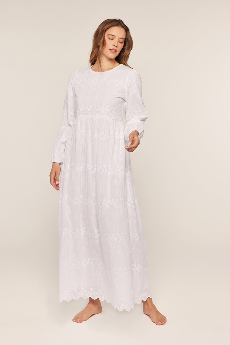 Allie White Temple Dress / Simple Wedding Dress