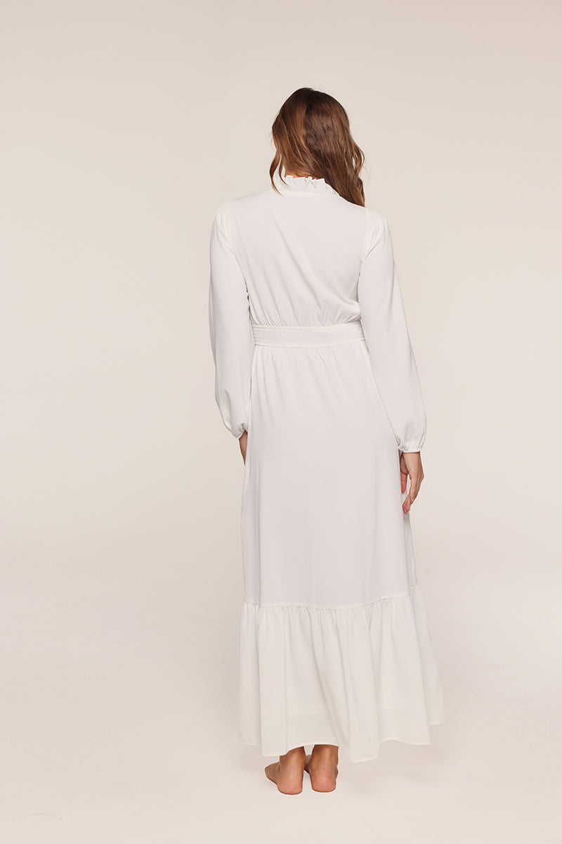 Emery White Temple Dress / Simple Wedding Dress