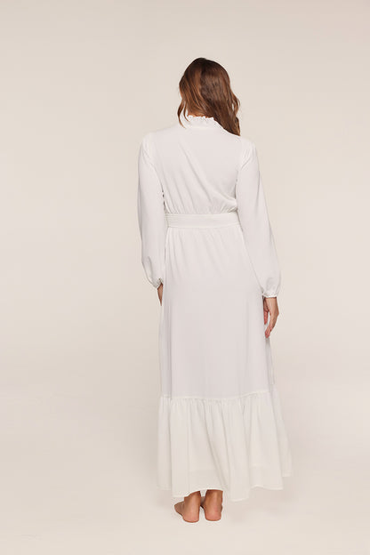 Emery White Temple Dress / Simple Wedding Dress