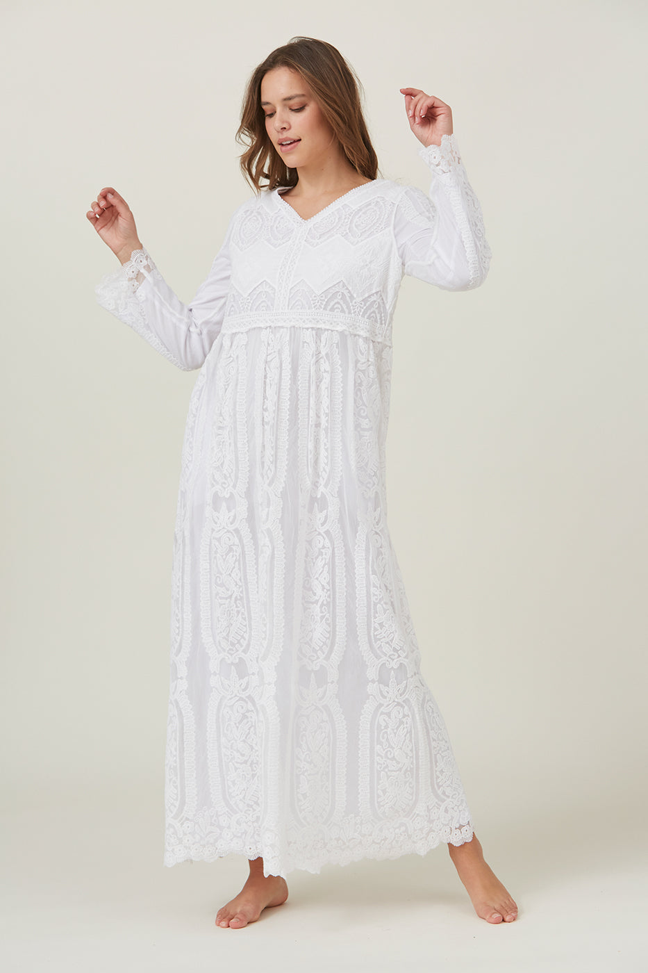 KariAnn White Temple Dress / Simple Wedding Dress