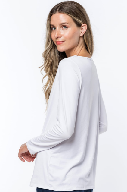 Donna Loose White Temple Top