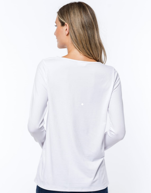 Donna Loose White Temple Top