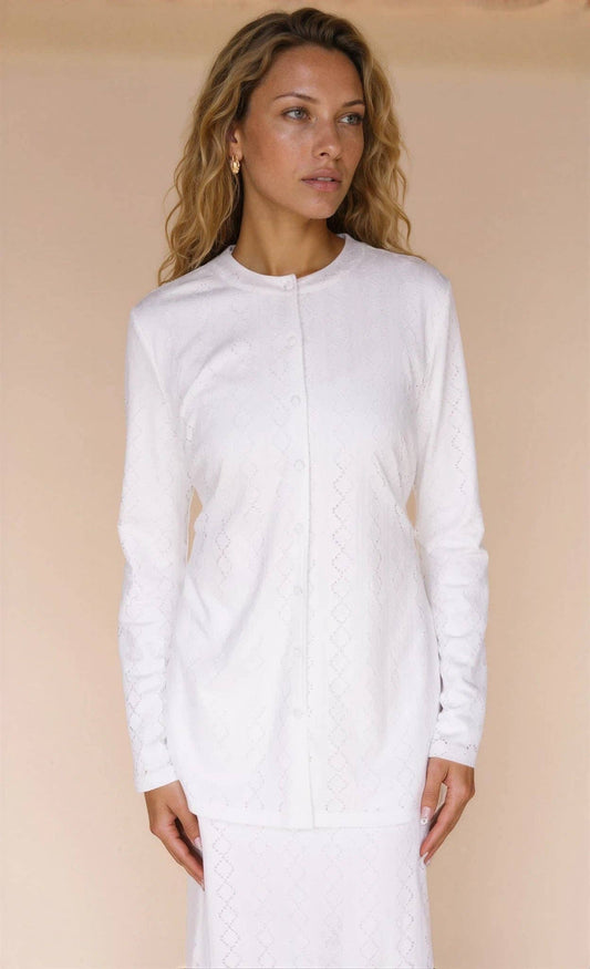 Scotti White Temple Top