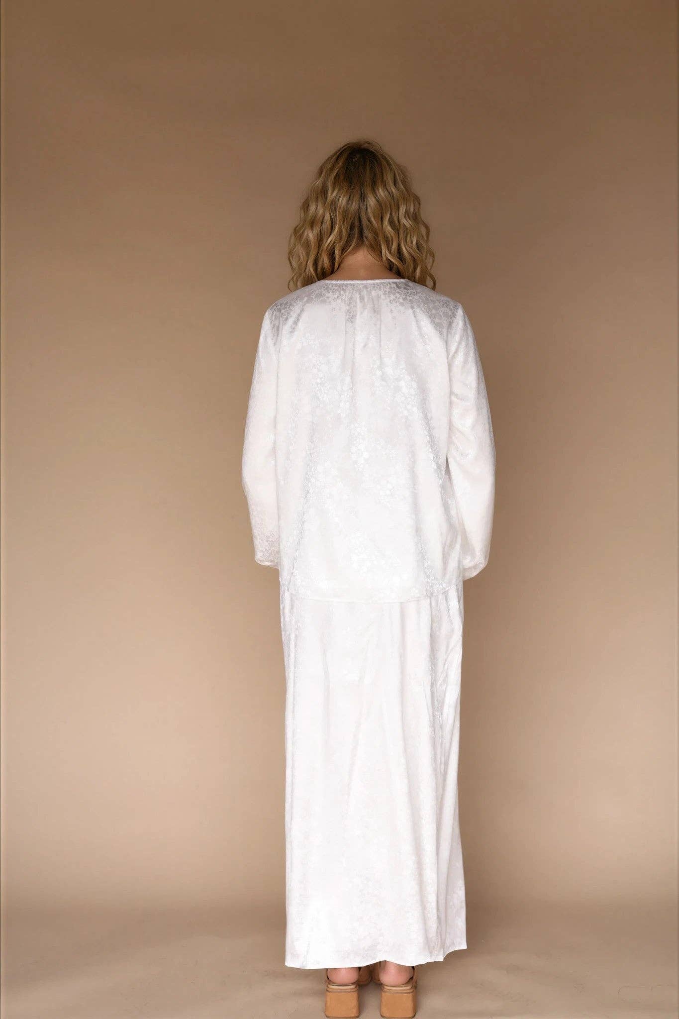 Hannah Temple Skirt in White