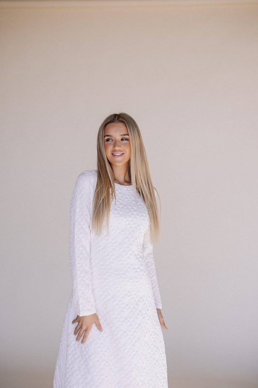Sadie White Temple Dress / Simple Wedding Dress