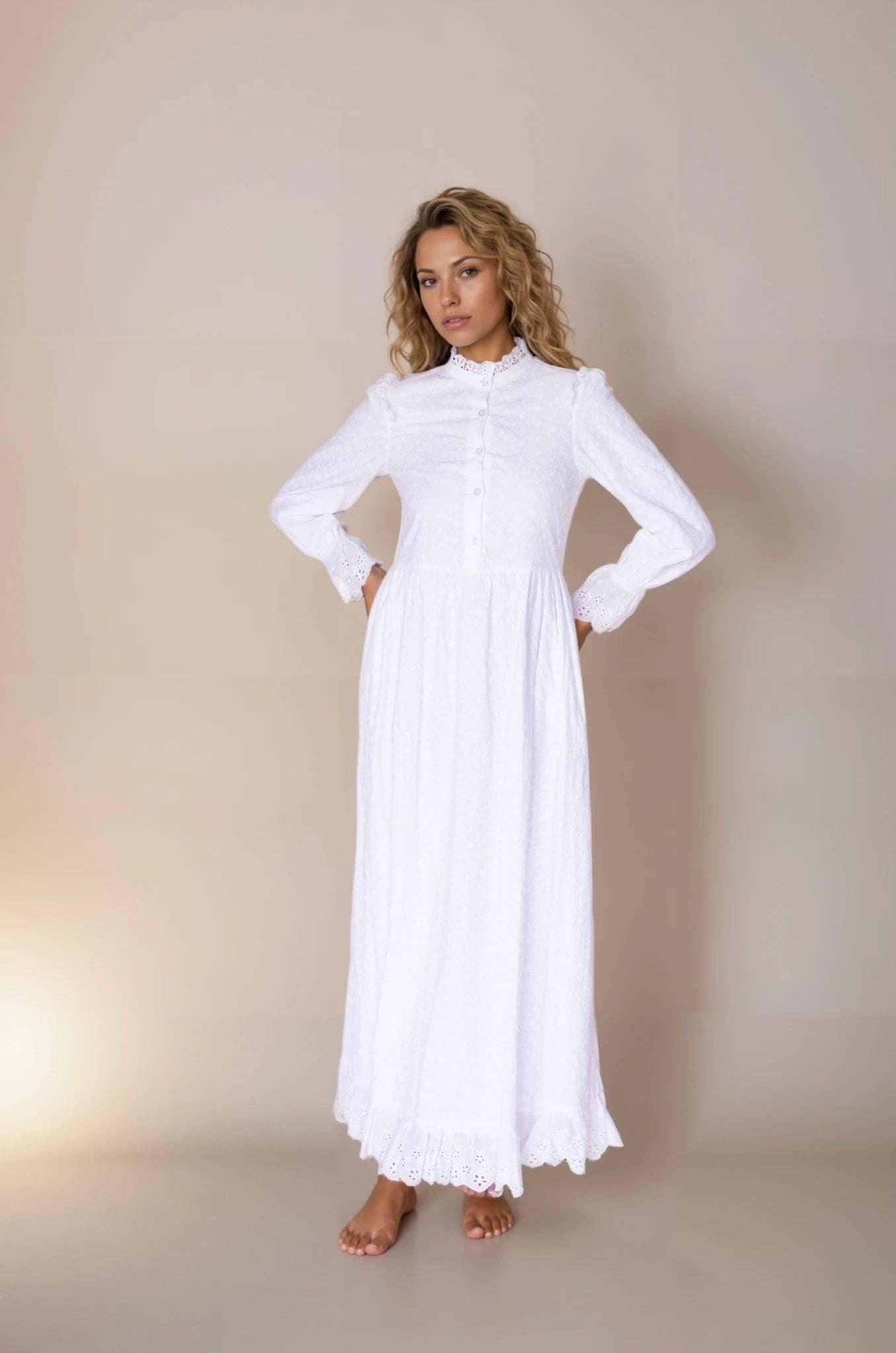 Sariah Temple Dress / Simple Wedding Dress