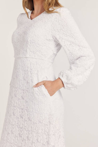 Gloria White Temple Dress / Simple Wedding Dress (Petite XS - XL) (Regular 1XL - 3XL)
