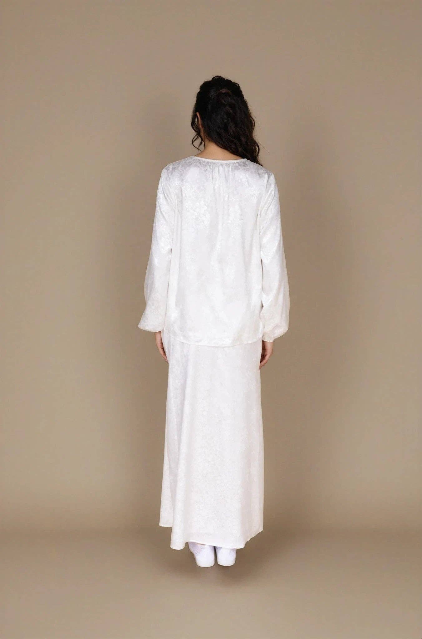 Hannah Temple Skirt in White