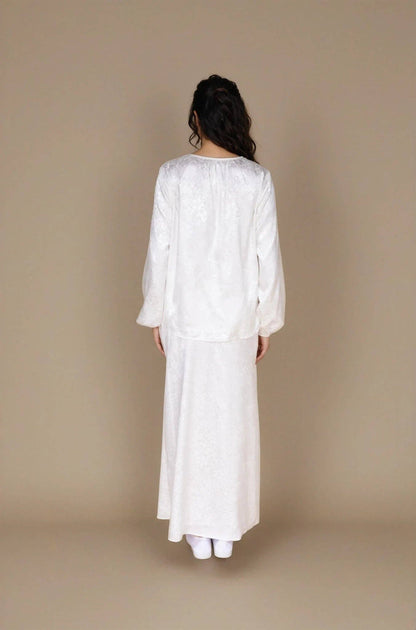 Hannah Temple Skirt in White