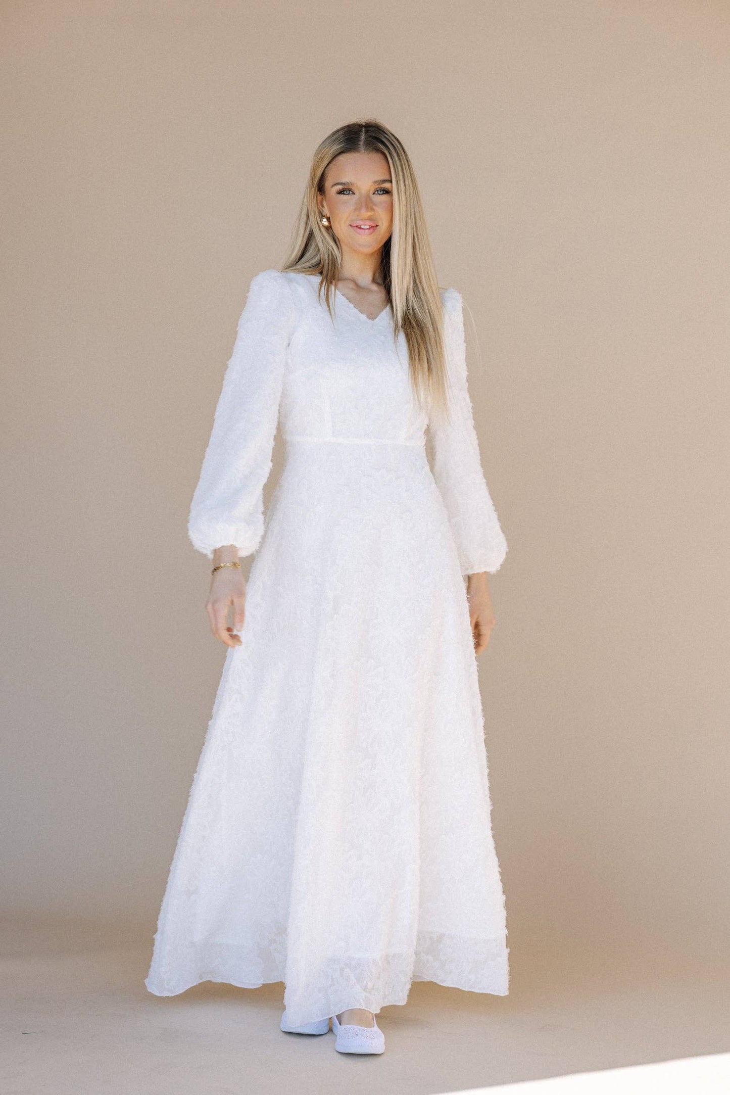 Eris White Temple Dress / Simple Wedding Dress