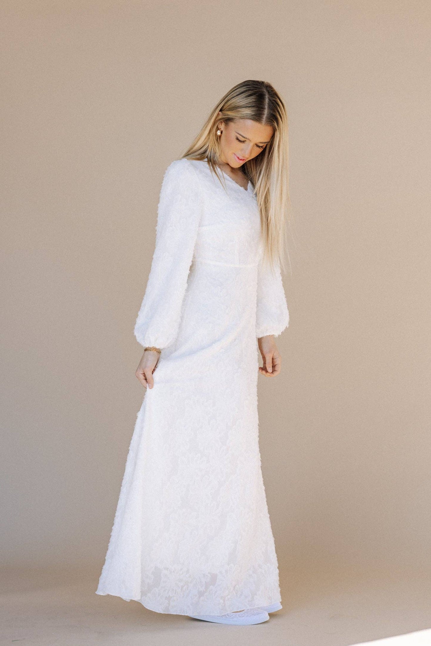 Eris White Temple Dress / Simple Wedding Dress