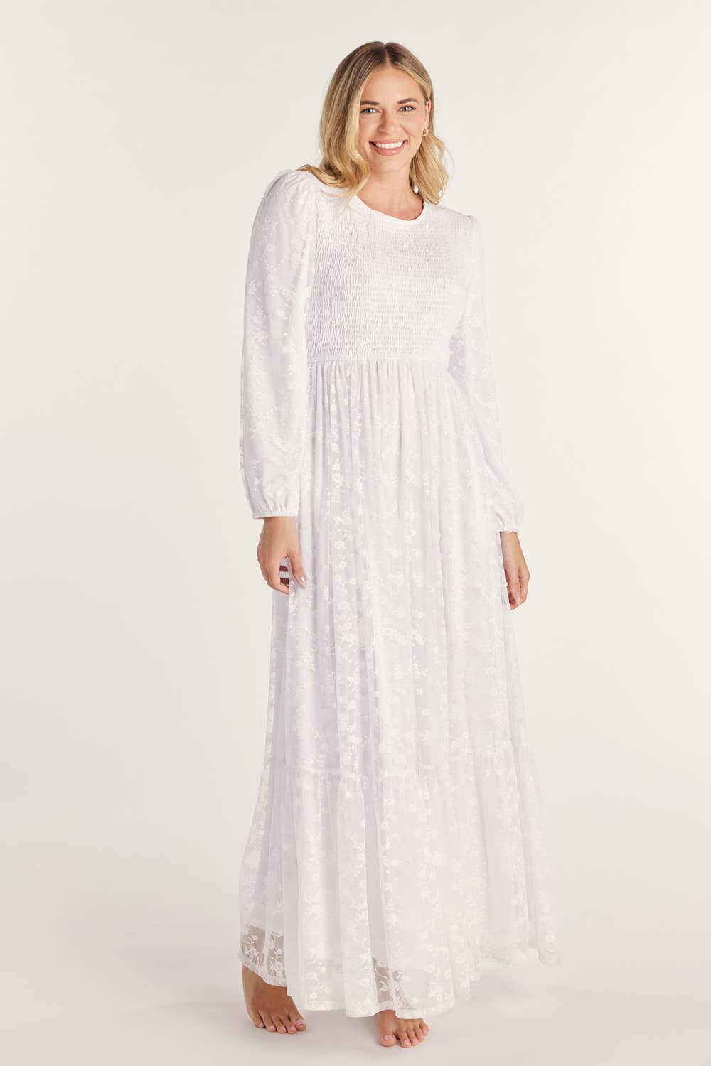Paige White Temple Dress / Simple Wedding Dress (Petite Sizing Only Available in PXS and PS)