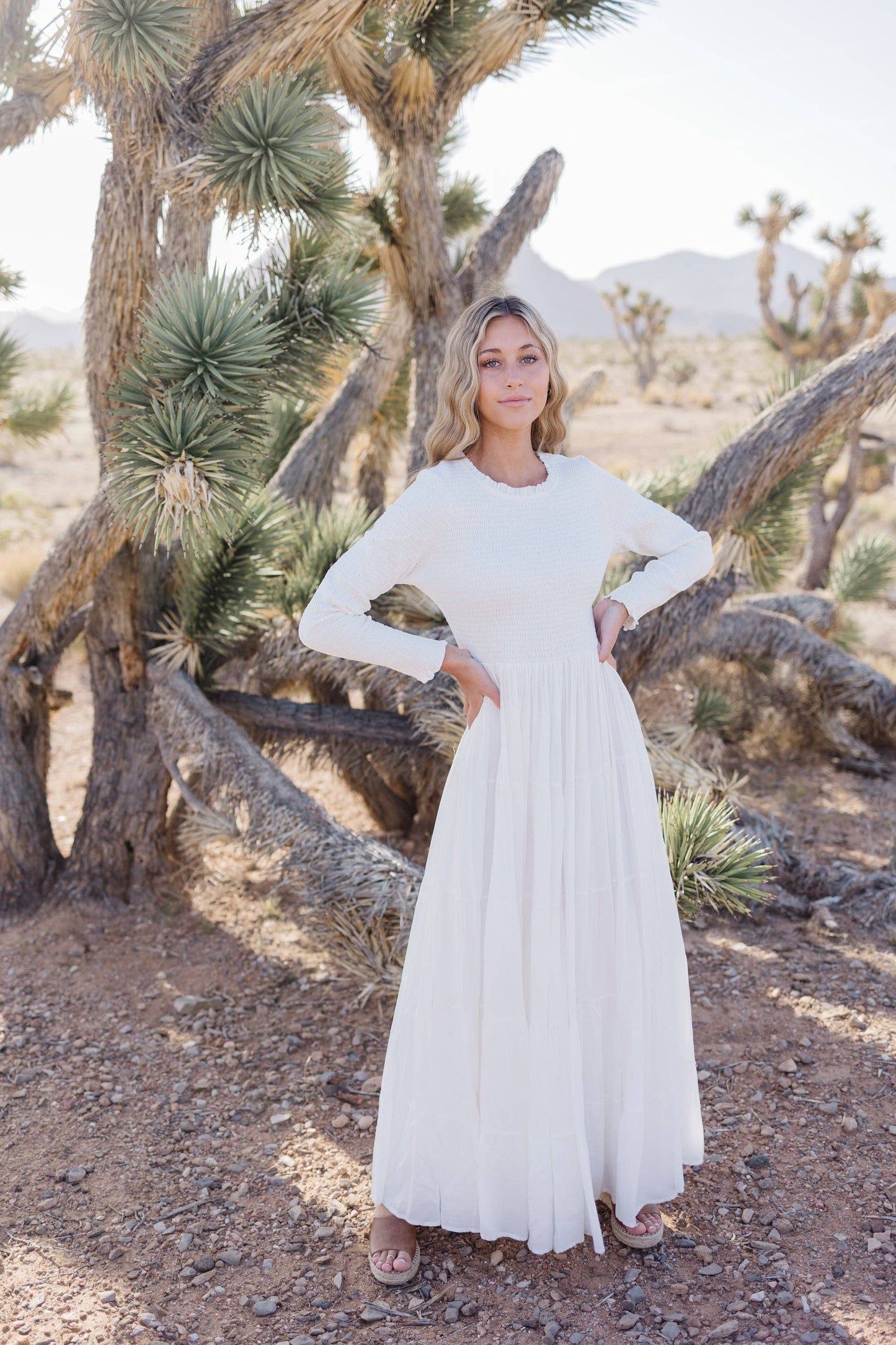 Jessie White Temple Dress / Simple Wedding Dress