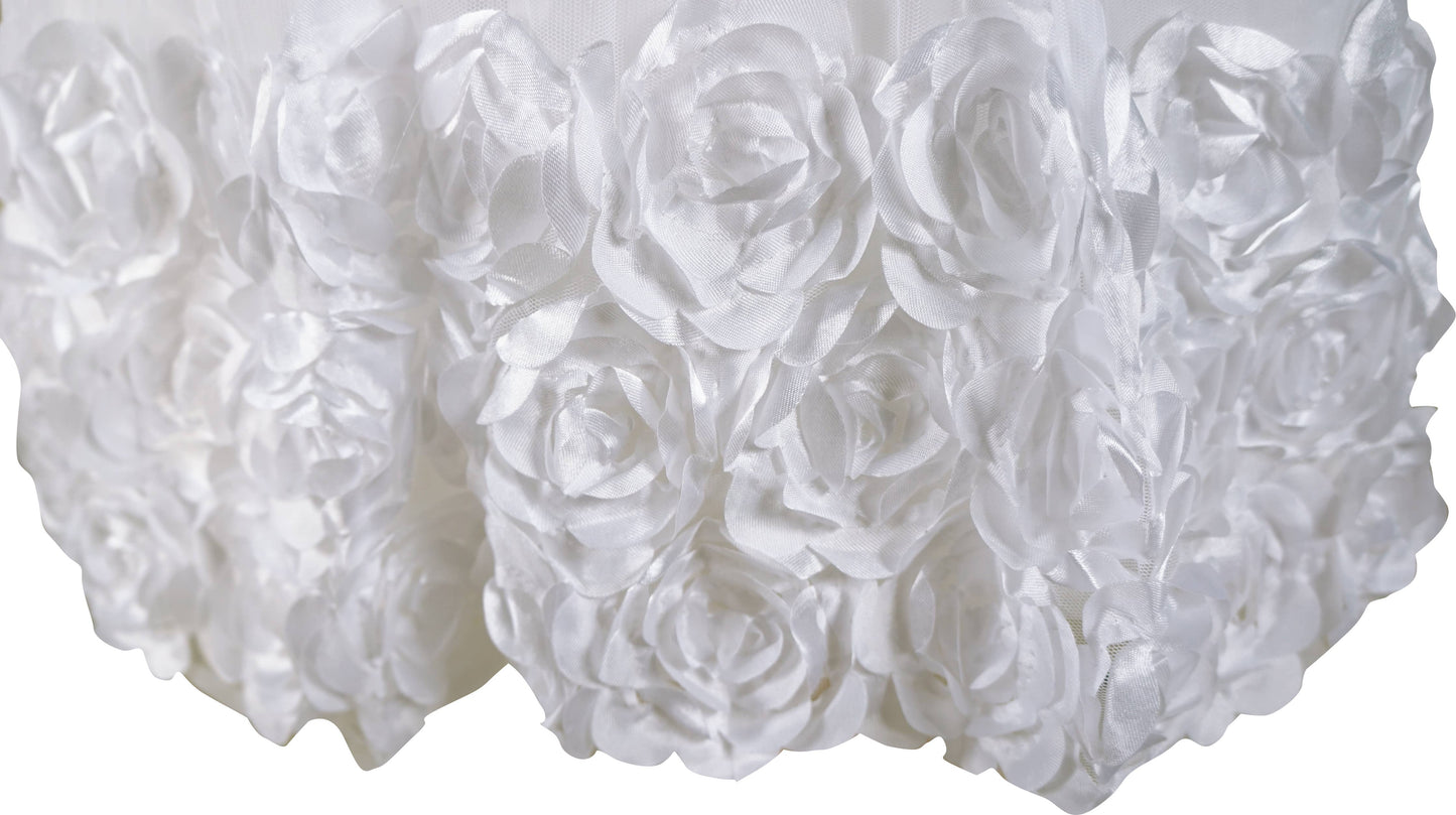 Angeline Kids - Baby Infant Girls Christening Baptism Bow Dress With Bonnet