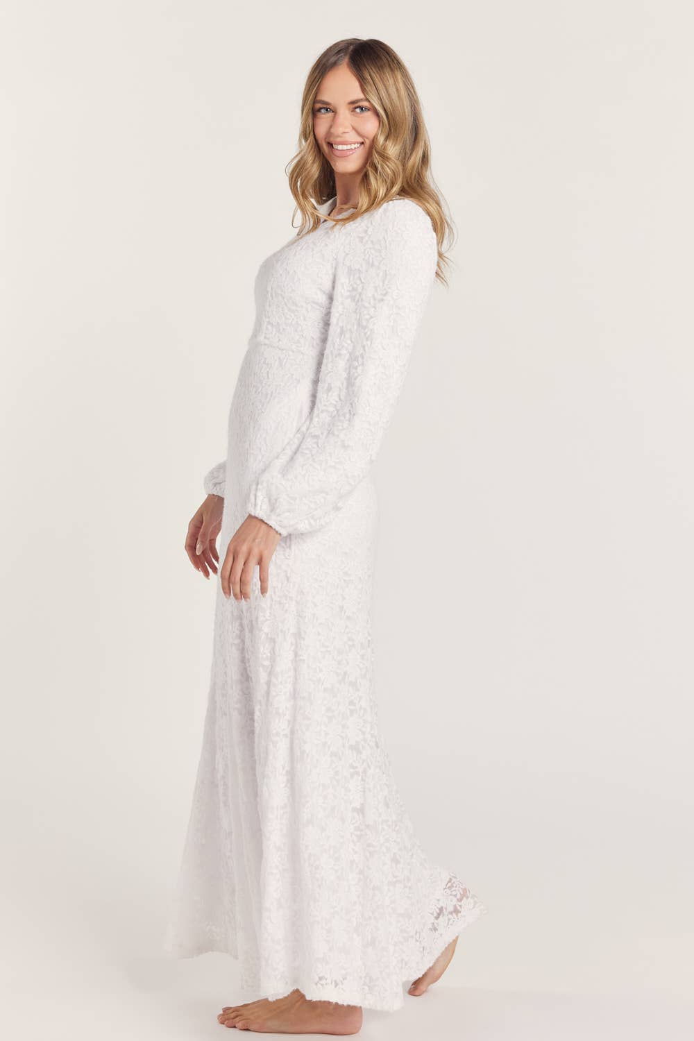 Gloria White Temple Dress / Simple Wedding Dress (Petite XS - XL) (Regular 1XL - 3XL)
