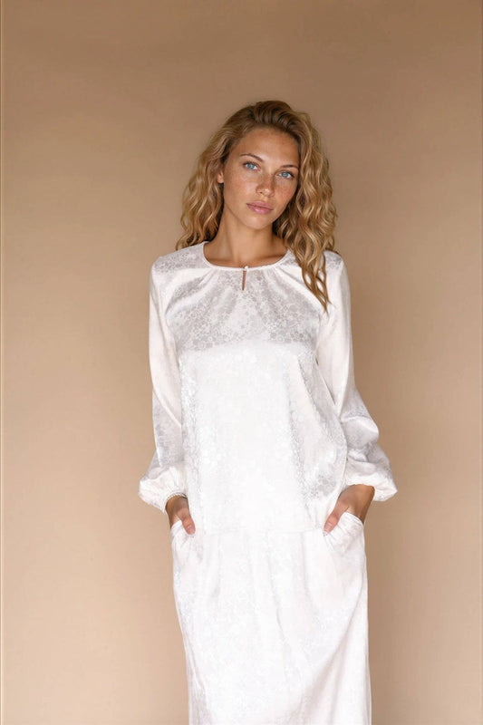 Hannah White Temple Top / Blouse