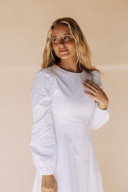Shauna White Temple Dress / Simple Wedding Dress