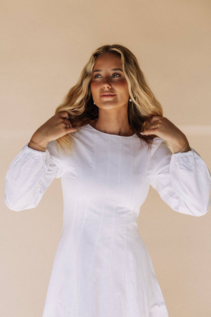 Shauna White Temple Dress / Simple Wedding Dress