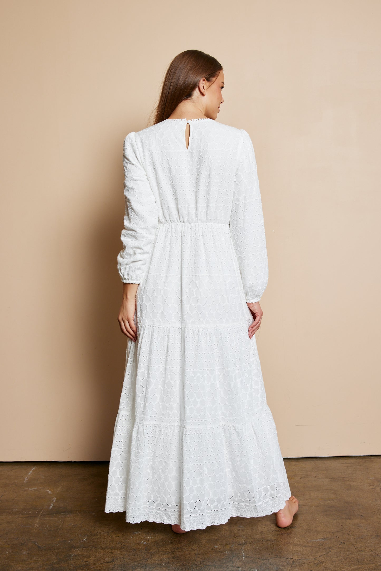 Sunny White Temple Dress / Simple Wedding Dress