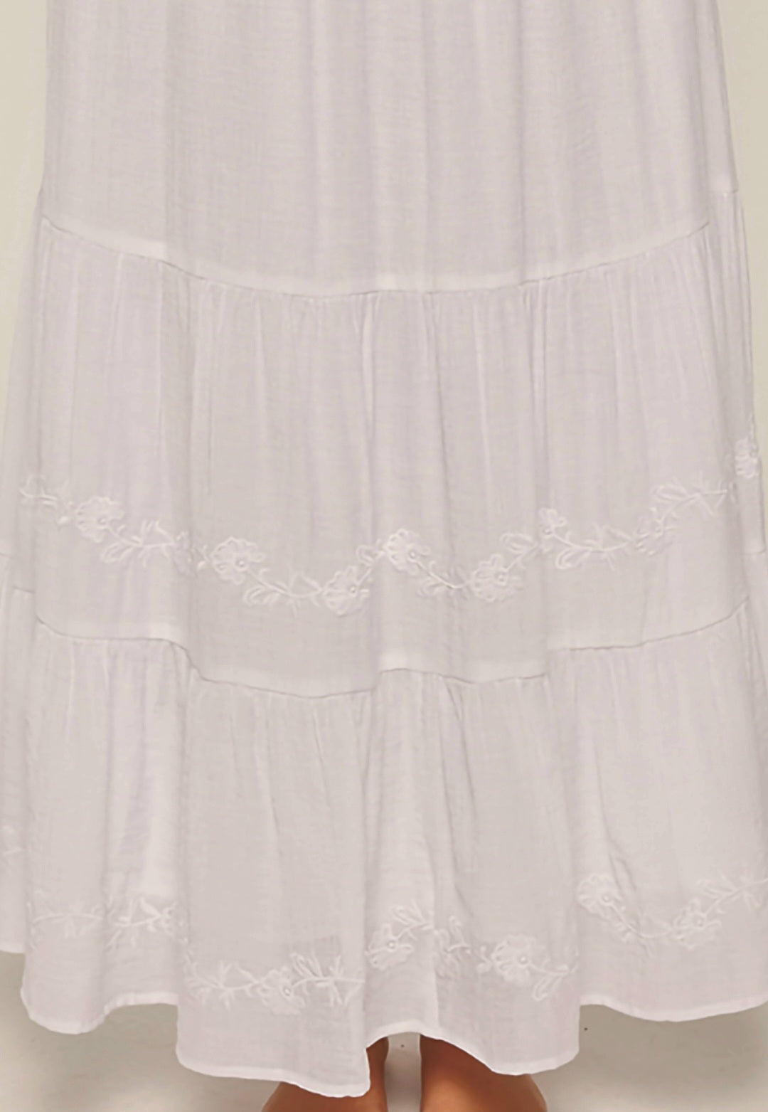 Daliah White Temple Skirt / Skirt Only