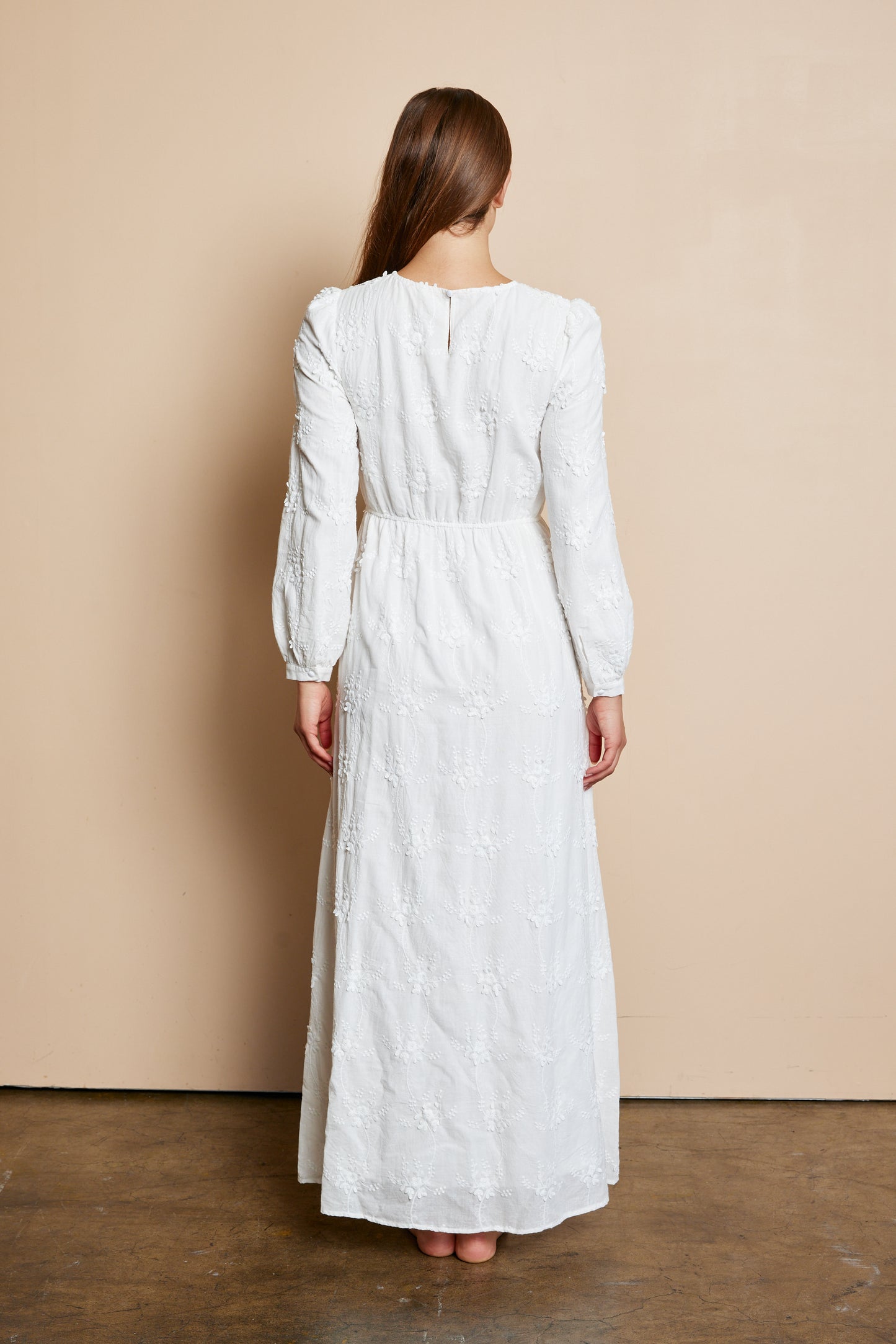 Iris White Temple Dress / Simple Wedding Dress