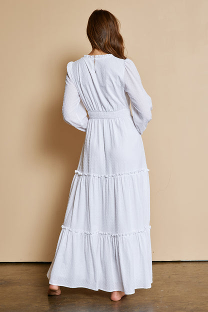 Kelli White Temple Dress / Simple Wedding Dress