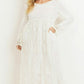 Petite Dainty Daisy White Temple Dress / Wedding Dress & Plus Sizes