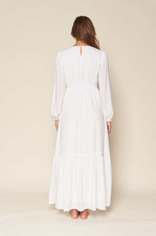 Breanna White Temple Dress / Simple Wedding Dress