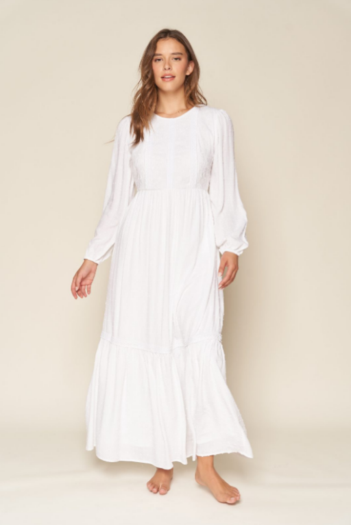 Breanna White Temple Dress / Simple Wedding Dress