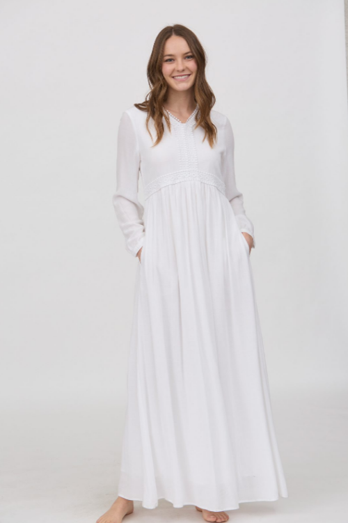 Emily White Temple Dress / Simple Wedding Dress