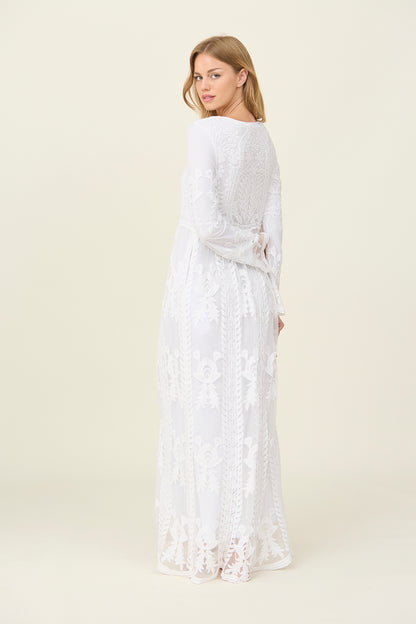 Lacie White Temple / Simple Wedding Dress