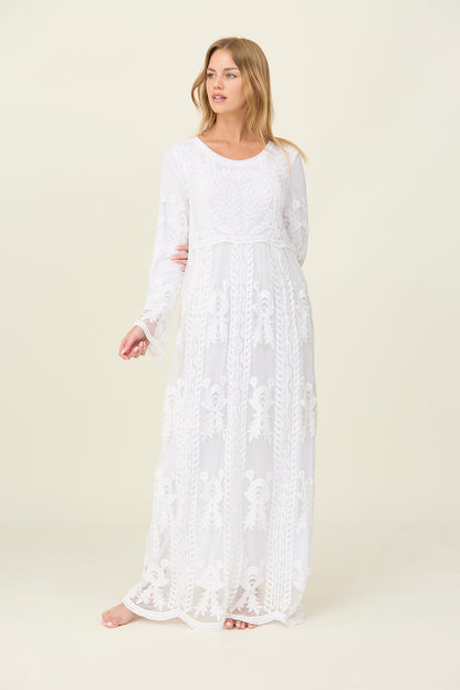Lacie White Temple / Simple Wedding Dress