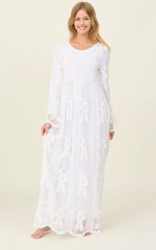 petite long sleeve white dress Carters Long Sleeve Mini Dress White Petite