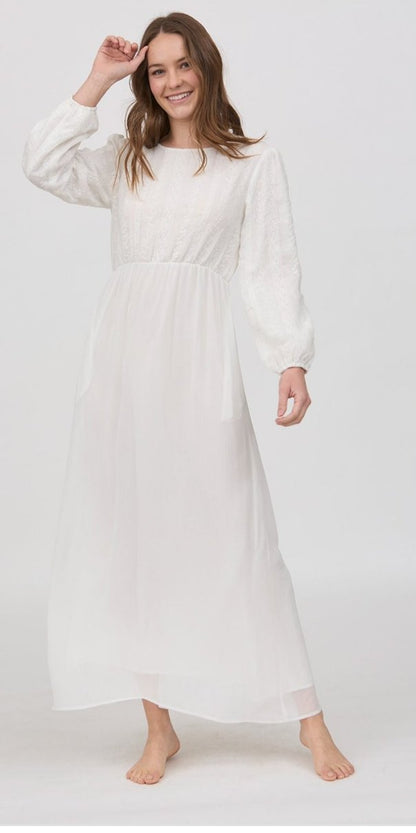 Jasmine White Temple Dress / Simple Wedding